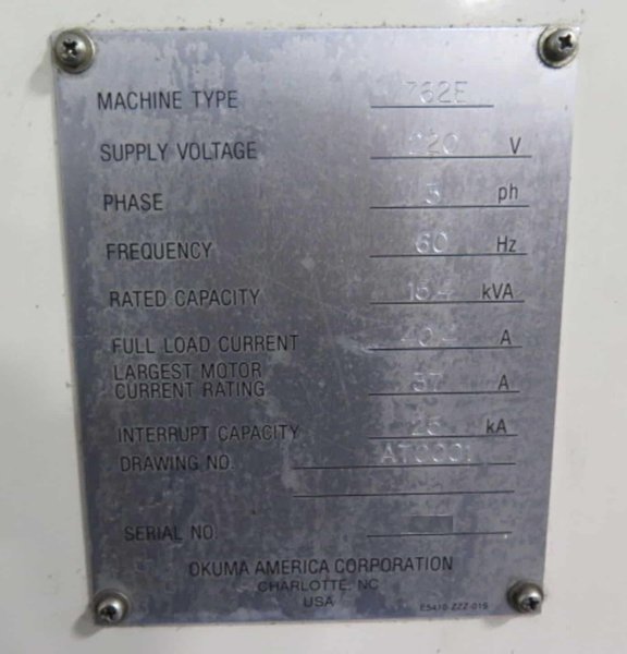 Okuma Crown L1060 762E CNC Turning Center
