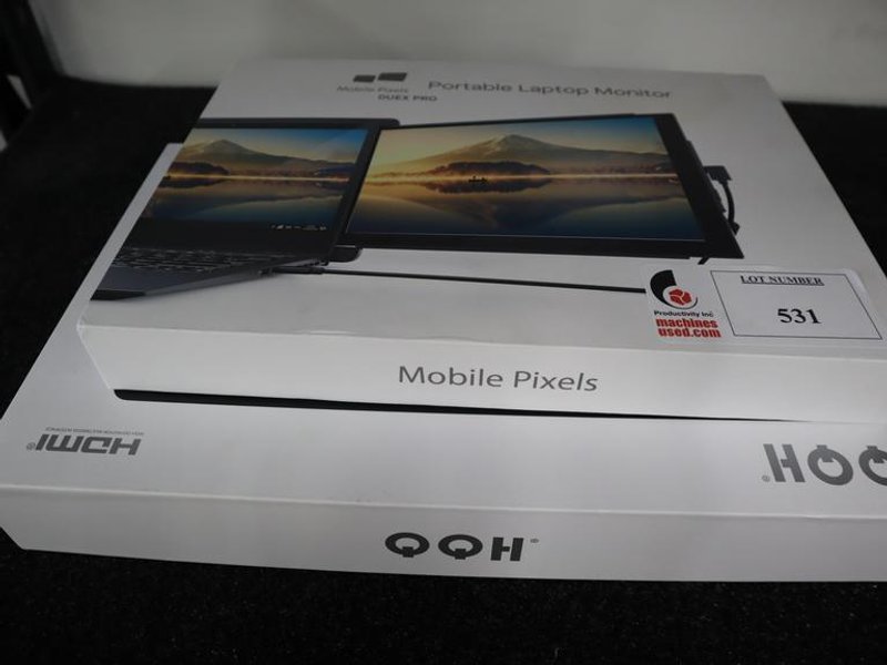 QQH and Mobile Pixels Portable Laptop Monitors in Boxes- Auction Item