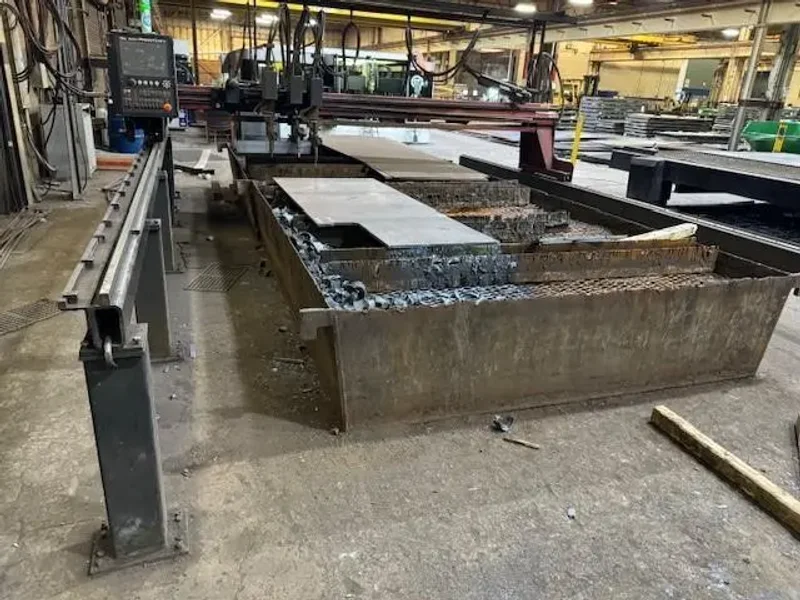 USED MG MESSER 10' X 20' CNC OXY FUEL CUTTING SYSTEM, Year: 1992