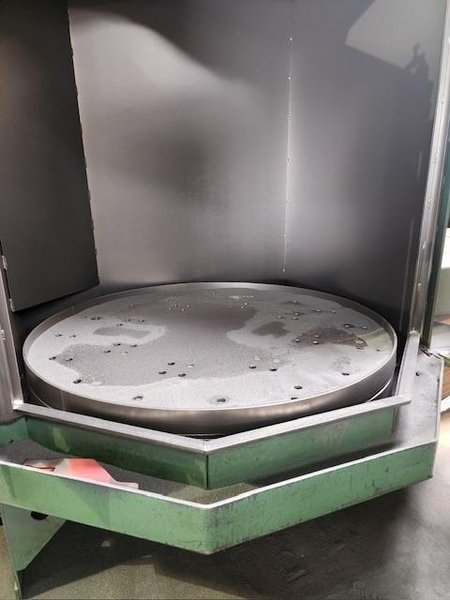 2003 Goff model 60TB 60" tablast cleaning machine s/n 03651-50-6555 with shot return system and dust collector