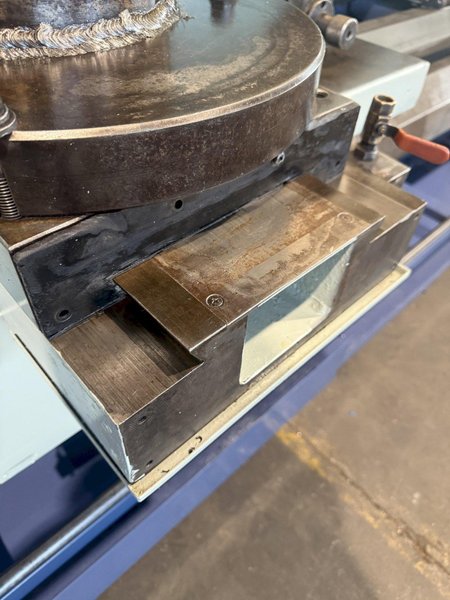 38.6" X 197" HWACHEON MEGATURN 95 CNC 9" HOLLOW SPINDLE OIL FIELD LATHE. STOCK # 0882125