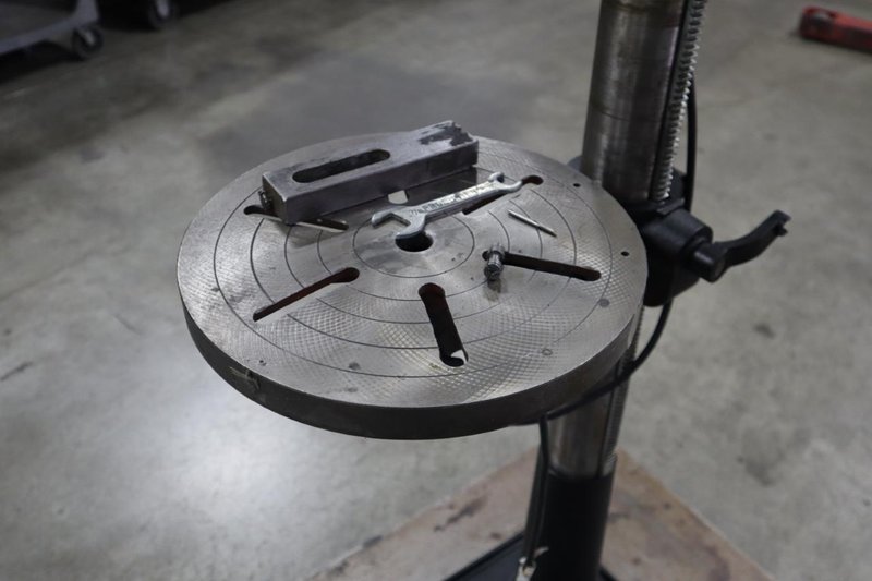 Jet 16" Drill Press, Floor Model, On Portable Base, w Procunier 2 Tap Head- Auction Item