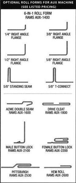 RAMS - 2014 Auxiliary Rollforming Machine - 20 Ga Pittsburgh and 6 in 1 Rolls