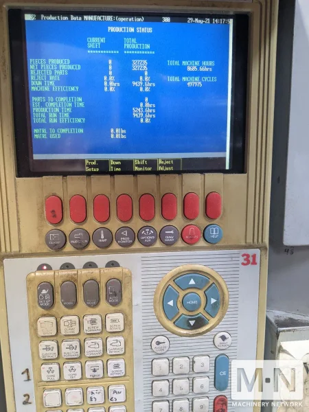 1100 TON 139 OZ VAN DORN MODEL 1100-6800 CALIBER INJECTION MOLDING MACHINE MFG 2001