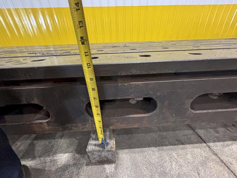 24&#039; X 4&#039; HEAVY DUTY T-SLOTTED PLANER MILL TABLE / FLOOR PLATE: STOCK #23014