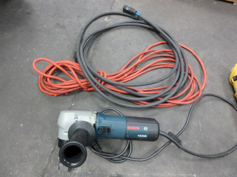 Power Tools: (2) Corded Nibblers, Light, Extension Cable- Auction Item