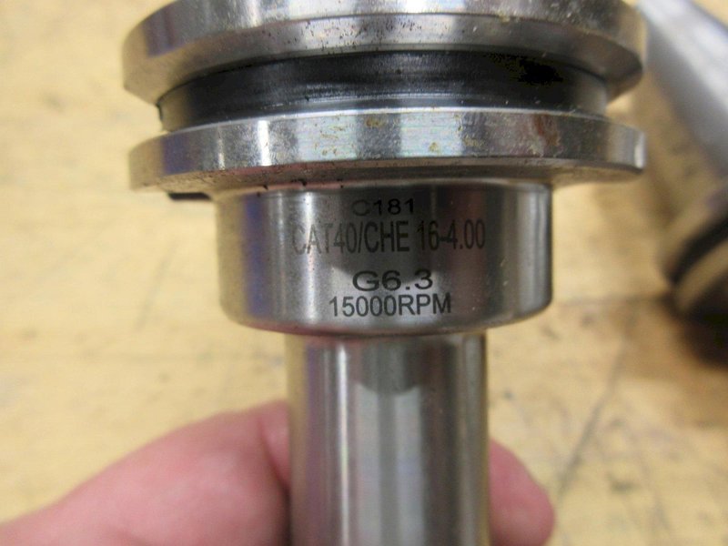 Acutek (5 pcs) #C181-4 CAT40 ER16 Collet Type Tool Holders, 4" Gage Length, Balanced to 15K RPM- Auction Item