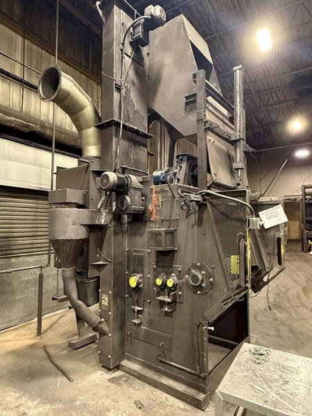 6 CU FT WHEELABRATOR MODEL #WTB-6.0 RUBBER BELT TUMBLE TYPE SHOT BLAST MACHINE: YOBRO #24278