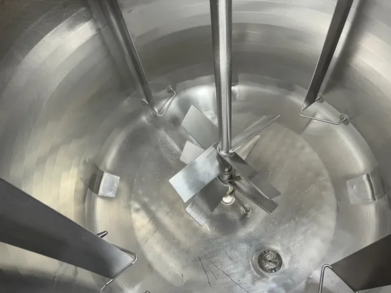 CHERRY-BURRELL CORP. APPROX. 374 GAL / 50” DIAMETER, 44” H STAINLESS STEEL PROCESSING TANK  -  3091