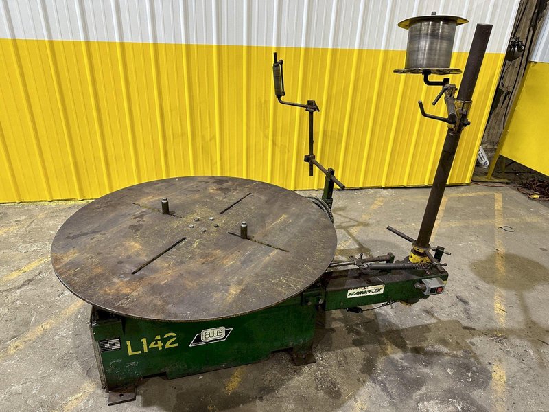 5,500 LBS X 48&quot; AWC (ACCRA-WIRE CONTROLS) MODEL #F-200 HORIZONTAL PALLET TYPE POWERED DE-COILER REEL: STOCK #20066