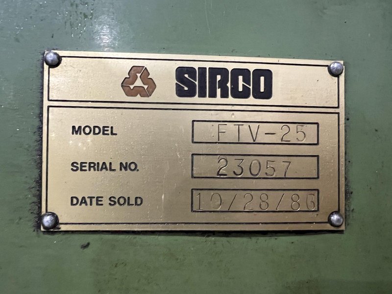 3 HP LAGUN SIRCO MODEL #FTV-2S VERTICAL RAM TYPE MILLING MACHINE MILL: STOCK #20260