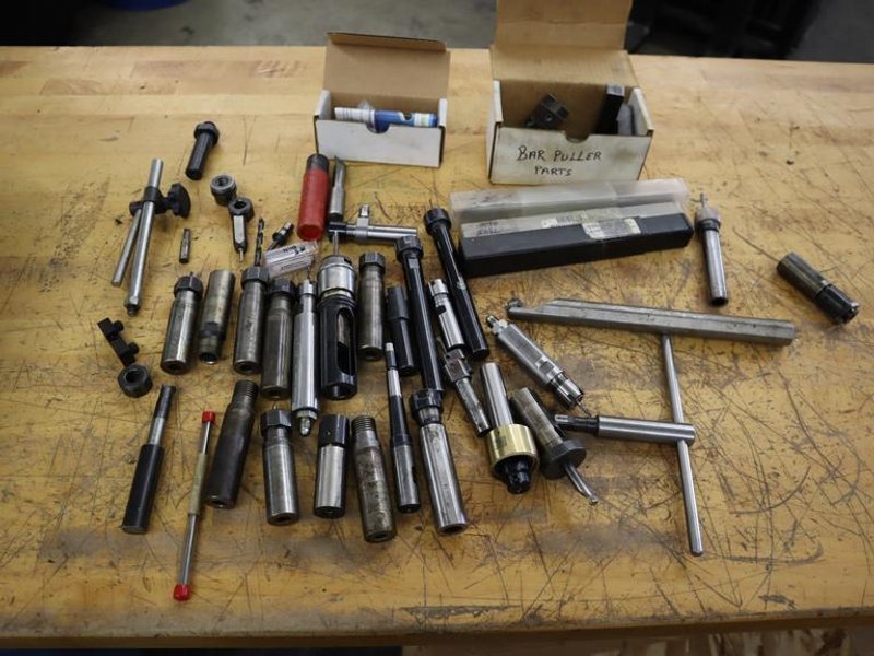 Lathe Tooling, Assorted, Collet Holders, Bar Puller Parts, Chuck Key, Boring Bar and More- Auction Item