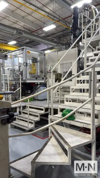 220 TON 13.7 OZ JSW MODEL JT220REIII VERTICAL CLAMP INJECTION MOLDING MACHINE MFG 2003