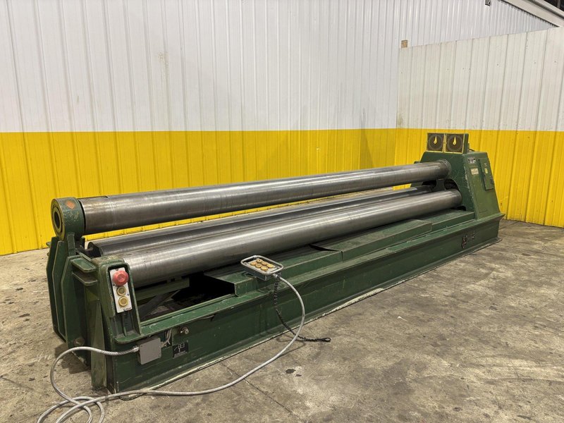 12&#039; X 1/4&quot; ROUNDO MODEL #PS-205 DOUBLE PINCH HYDRAULIC 3 ROLL PLATE ROLL: STOCK #23118