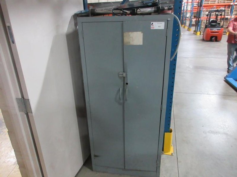 2 Door Metal Storage Cabinet with 4 Adjustable Shelves- Auction Item