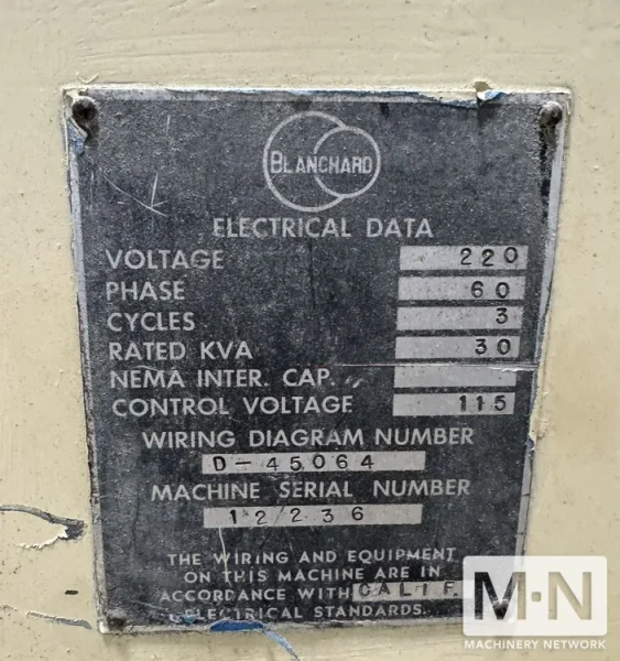 16&quot; Blanchard 11-16 Rotary Surface Grinder
