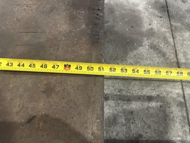 114&quot; X 51&quot; X 7&quot; HIGH STEEL LAYOUT RISER PLATE: STOCK #23182
