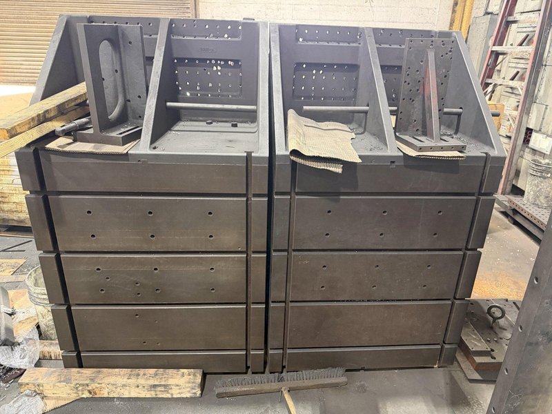 36" WIDE X 60" TALL X 24" DEEP T-SLOTTED ANGLE PLATE SET. STOCK # 0222426