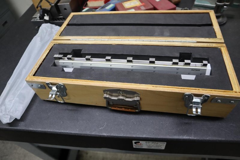 Fowler 12" Precision Caliper Standard in Wood Case- Auction Item