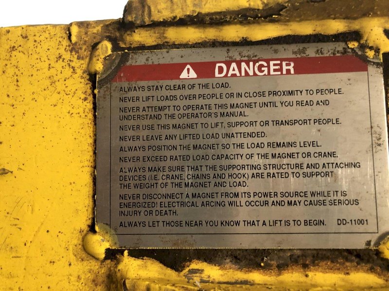 12" X 60" WALKER MAGNETIC MODEL #12X60RL LIFTING MAGNET (PART #AXM-7427-3R): STOCK #14608