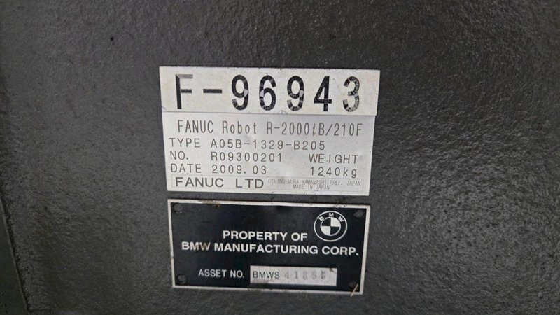 FANUC – R2000IB/210 W/ R-30IA Controls USED