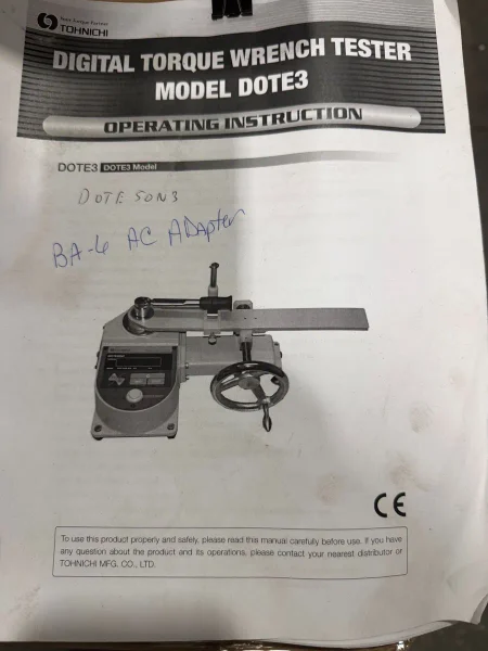 Used Tohnichi 50 Nm digital torque wrench tester model DOTE50N3-G