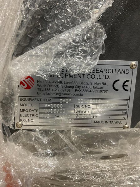 SIN MIN INDUSTRIES V1000 88 x 10  CHIP CONVEYOR 42 ” TO FEEDER NEW