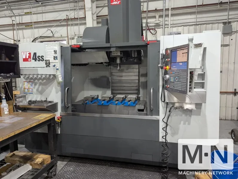 HAAS VF-4SS Wired w/ 4th Axis CNC VMC, 2013