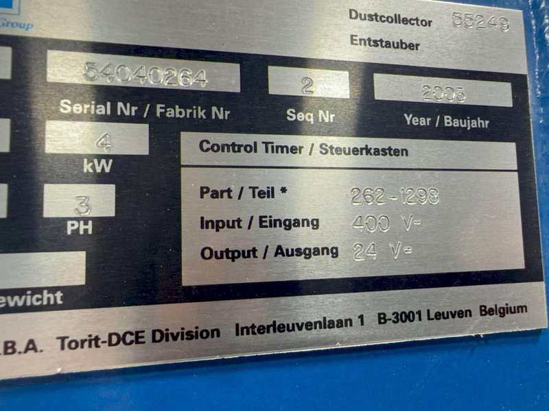 DONALDSON TORIT 4 KW DUST COLLECTOR   -  ECB-3
