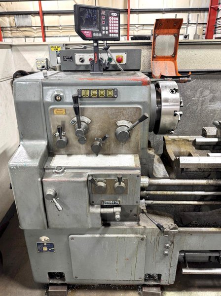 20&quot;/29&quot; x 60 Webb Gap Bed Lathe, 28-1350 RPM, Inch/mm, 3&quot; Hole, S.R., 10 HP
