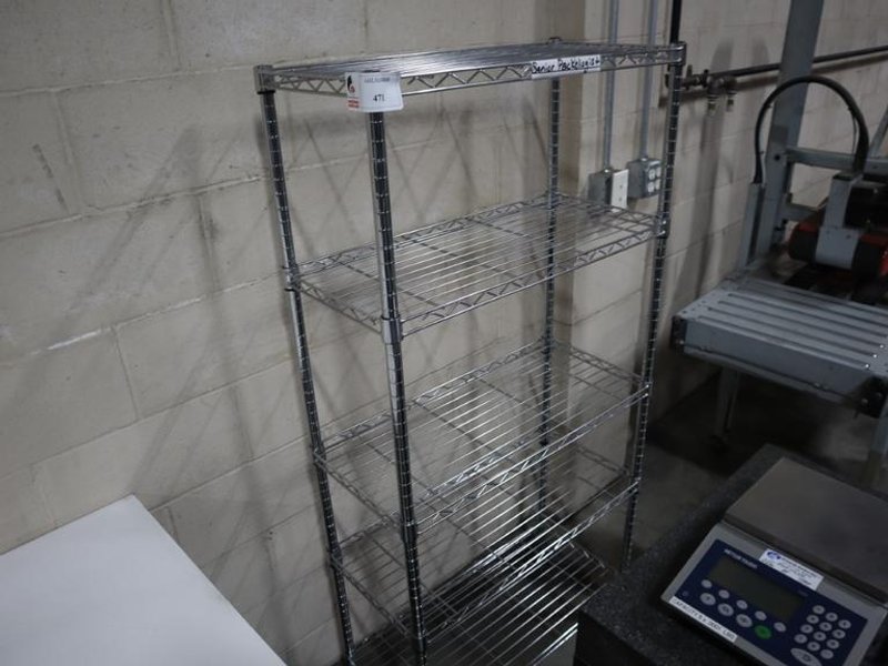 Rolling Wire Shelving - 5 Shelves- Auction Item