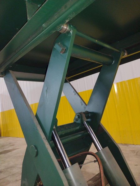 3800 LBS X 60" X 42" SOUTHWORTH MODEL #LS4-36 HYDRAULIC SCISSOR LIFT TABLE WITH ROLLER TOP, 110 VOLT: STOCK #20880