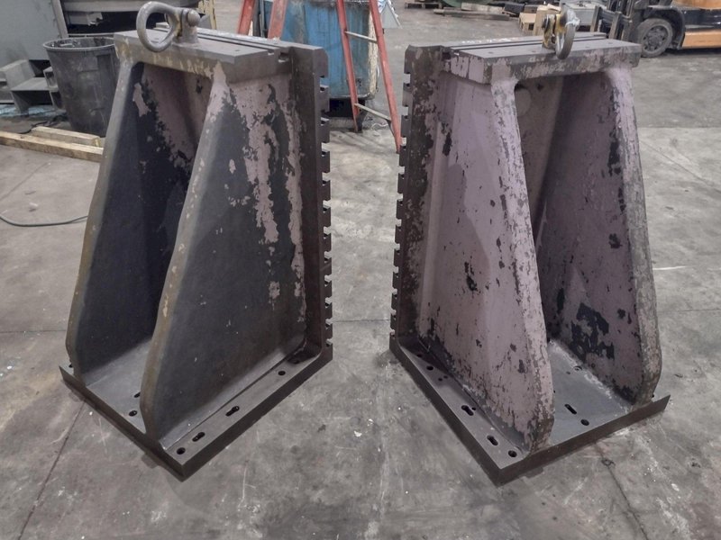 (2) 48" H X 29.5" W X 29" DEEP STEEL ANGLE PLATES: YOBRO #25794