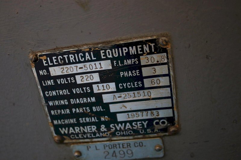 #3 WARNER &amp; SWASEY MODEL #2200  TURRET LATHE STK #76268