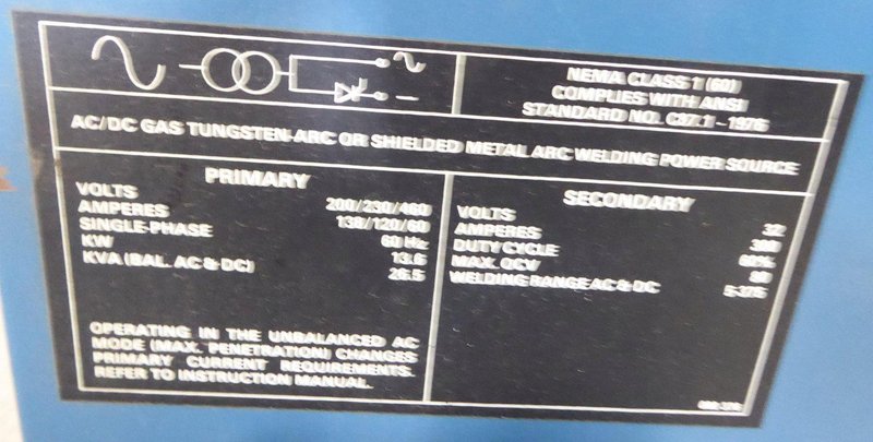 300 Amp Miller Synchrowave 300 Welder