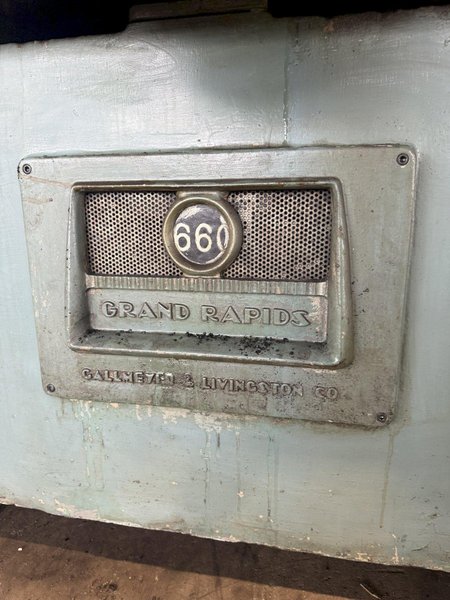 GALLMEYER &amp; LIVINGSTON HYDRUALIC SURFACE GRINDER. STOCK # 1214825