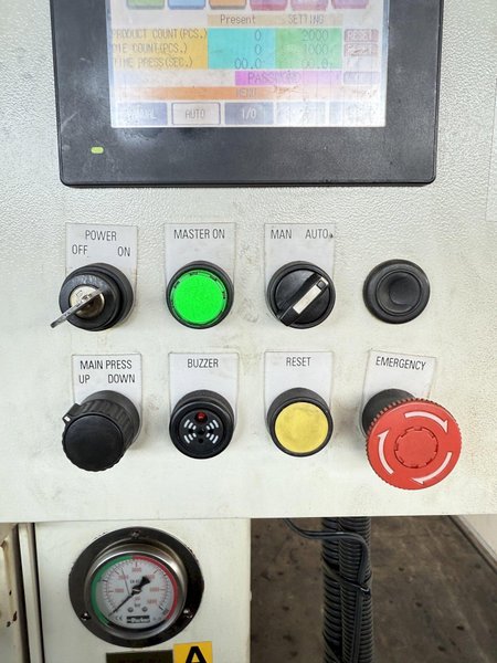 50 TON BP POWER ENGINEEERING FOUR POST HYDRAULIC PRESS (2014). STOCK # 0130425.