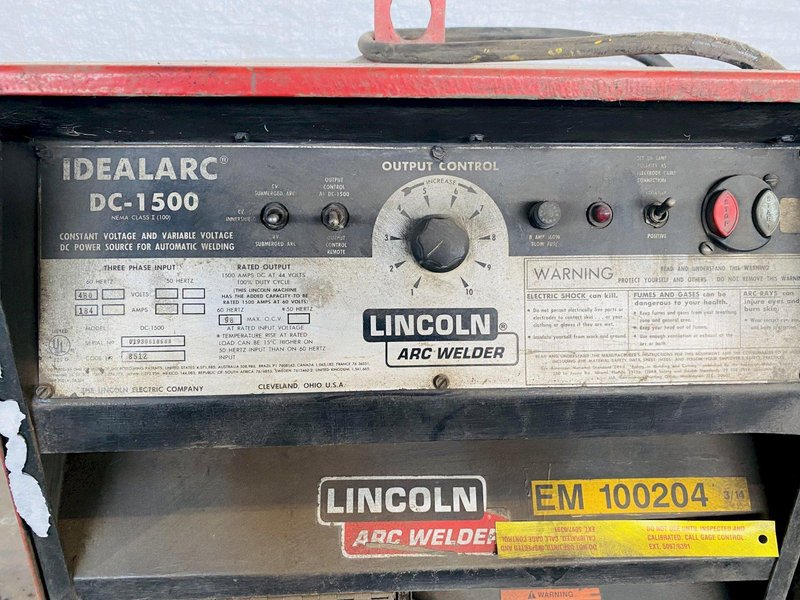1500 AMP LINCOLN IDEALARC DC-1500 WELDER. STOCK # 0631021