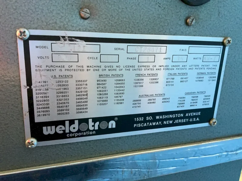 WELDOTRON 15” X 70” X 8” HEAT SHRINK TUNNEL  -  712I