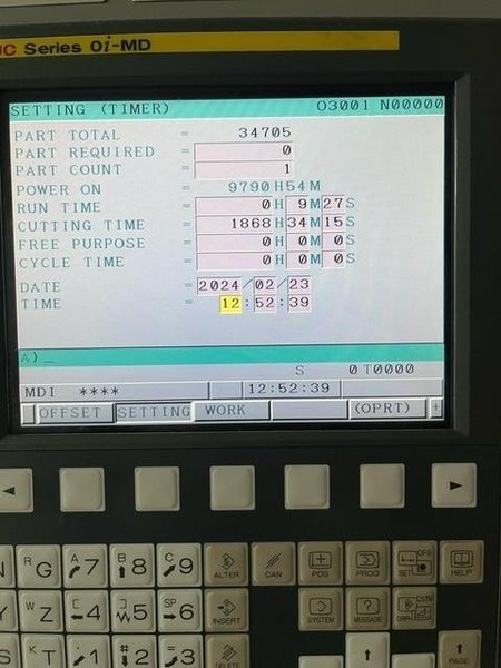 Tsugami VA 2 VMC, 2015 – Fanuc OiMD Control, Renishaw Probe, Rigid Tapping, Low Hours,  Very Clean