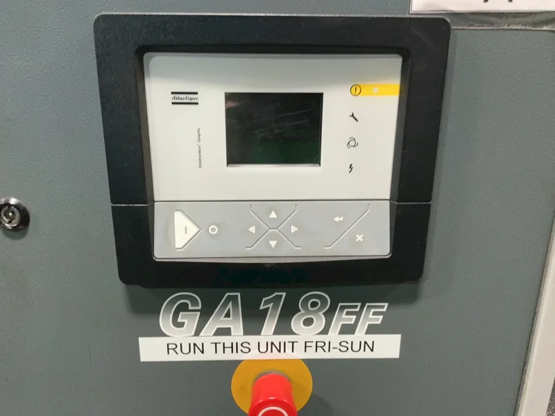 ATLAS COPCO 25 HP AIR COMPRESSOR  -  GA18FF A 125 FM