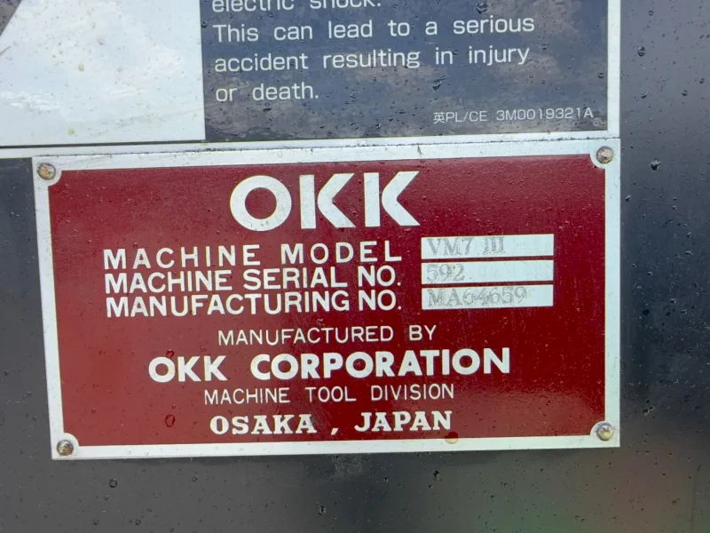 OKK CNC VMC   -  VM7 III