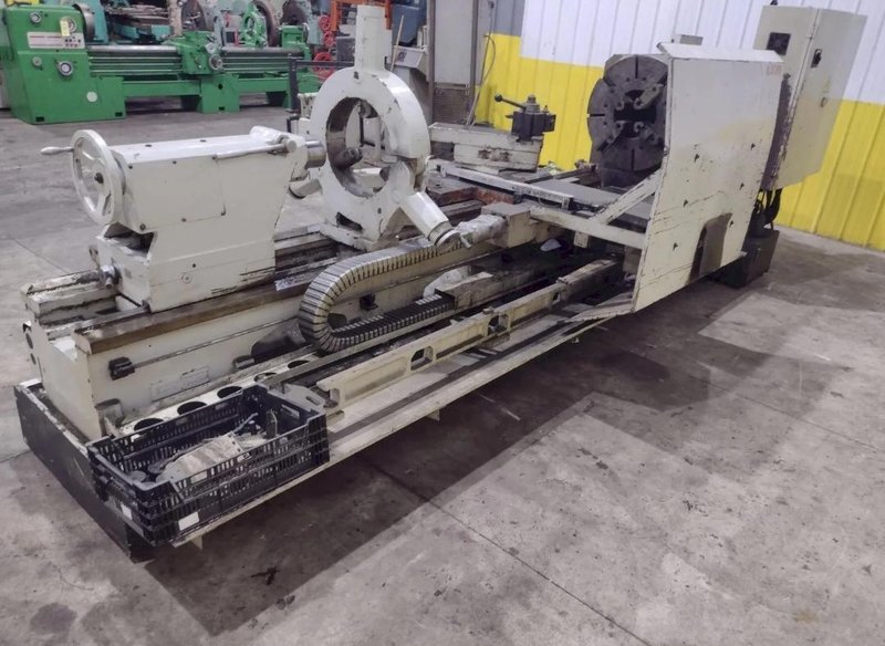 35" X 120" WILLIS PK35 HOLLOW SPINDLE ENGINE LATHE 10" HOLE. STOCK # 0547226