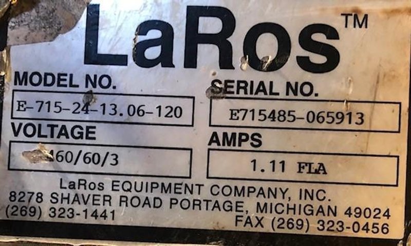 24&quot; X 22&#039;-6&quot; LAROS INCLINE CONVEYOR