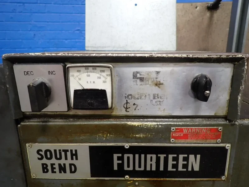 SOUTH BEND 14" X 36" LATHE  -  FOURTEEN