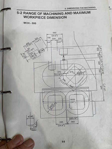 Dahlih  MCH 500 X: 750 - Y: 680 - Z: 600 mm CNC