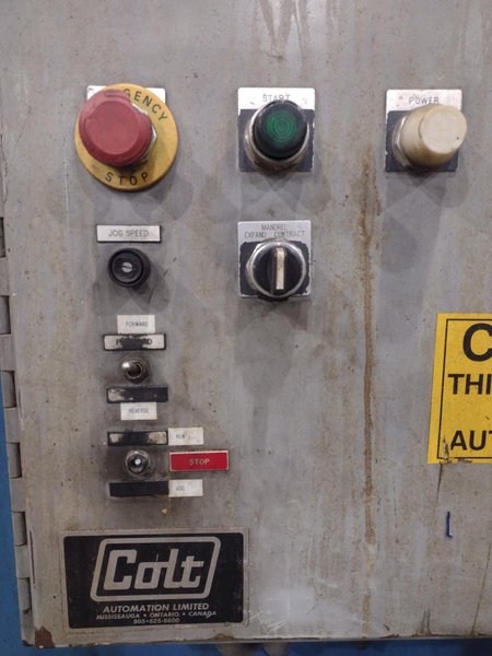 6,000 X 12" COLT MODEL #CR-60-12 MOTORIZED COIL REEL UNCOILER : YOBRO #24603