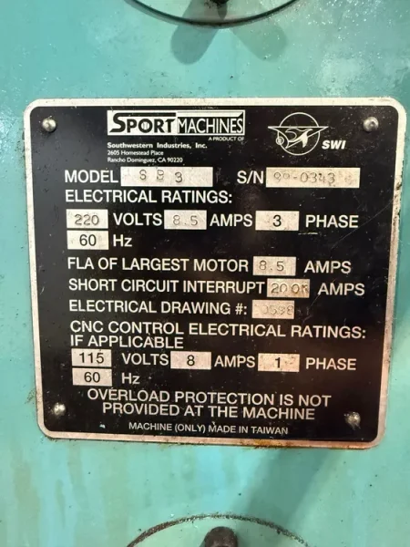 SWI TRAK SPORT B3 CNC Vertical Milling Machine 3 Axis 1999’ Upgraded 201...
