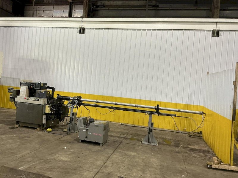 12' LNS MODEL 3.20HS-4.8 HYDRAULIC CNC LATHE MAGAZINE STYLE BAR FEEDER: #YOBRO 25107