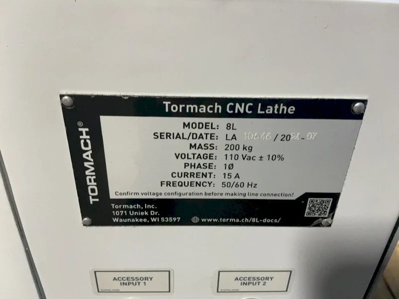 TORMACH 8”X14” CNC LATHE  -  8L